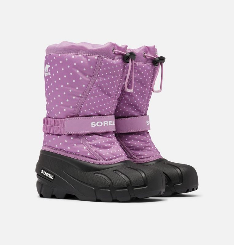 Sorel Childrens Flurry™ Print - Kids Snow Boots Purple/Black - 746953HIP